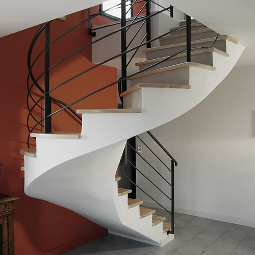 Helical stair