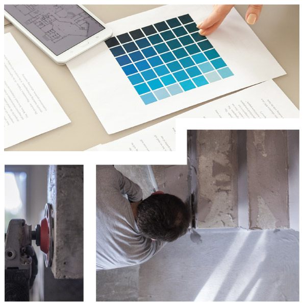 color chart waxed concrete